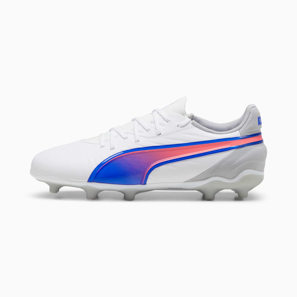 Изображение Puma Бутсы KING MATCH FG/AG Football Boots Youth #1: PUMA White-Bluemazing-Flat Light Gray