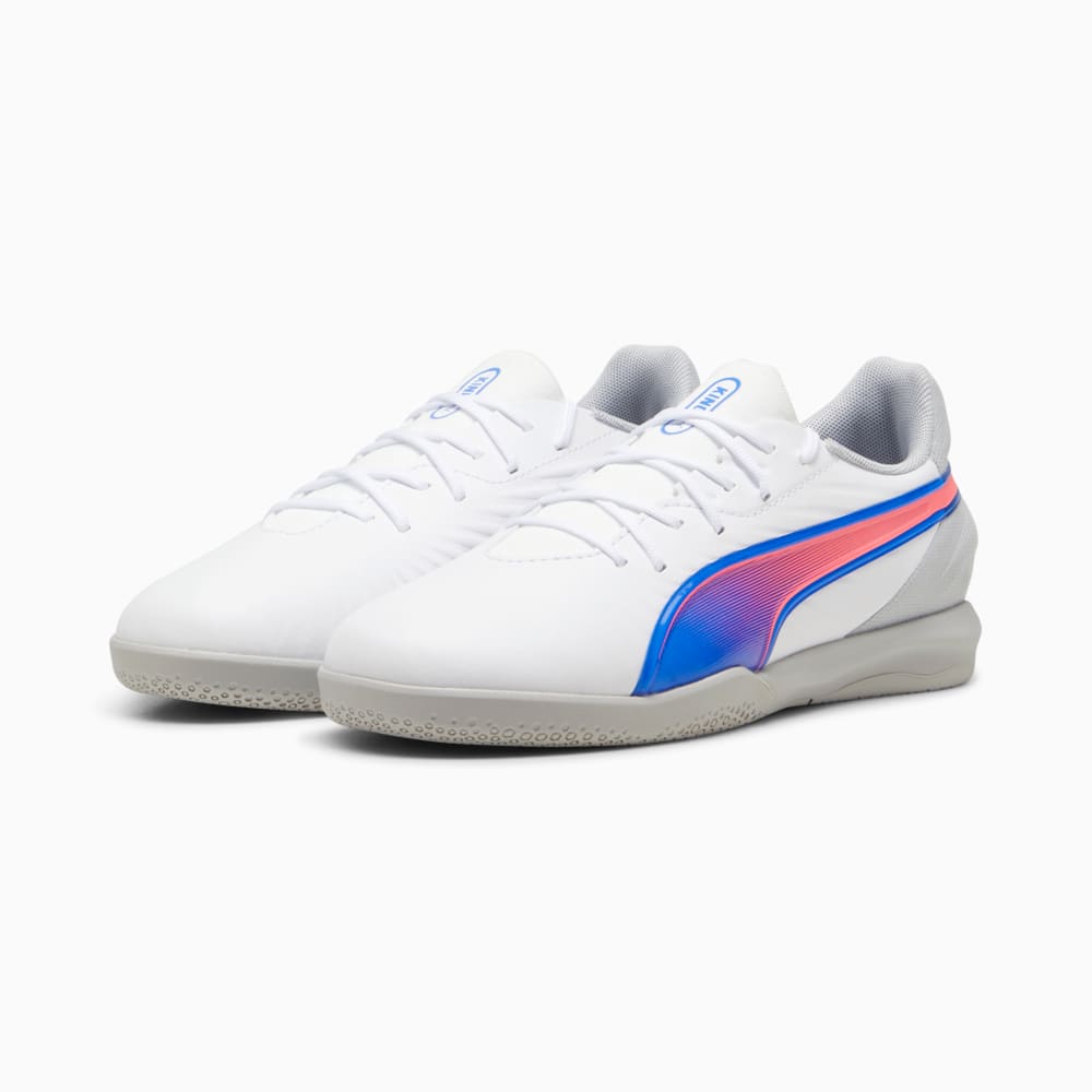 Зображення Puma Бутси KING MATCH IT Football Boots Youth #2: PUMA White-Bluemazing-Flat Light Gray