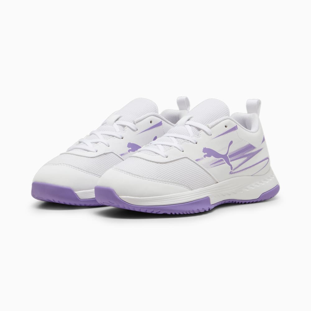 Изображение Puma Кроссовки Varion II Indoor Sports Shoes Youth #2: PUMA White-Lavender Alert