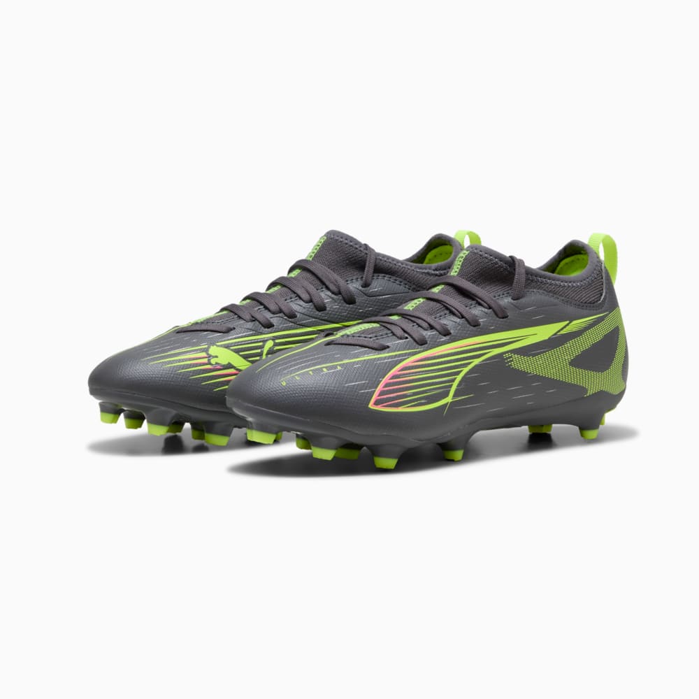 Зображення Puma Бутси ULTRA 5 MATCH FG/AG Football Boots Youth #2: Matte Aged Silver-Yellow Alert-Puma Aged Silver