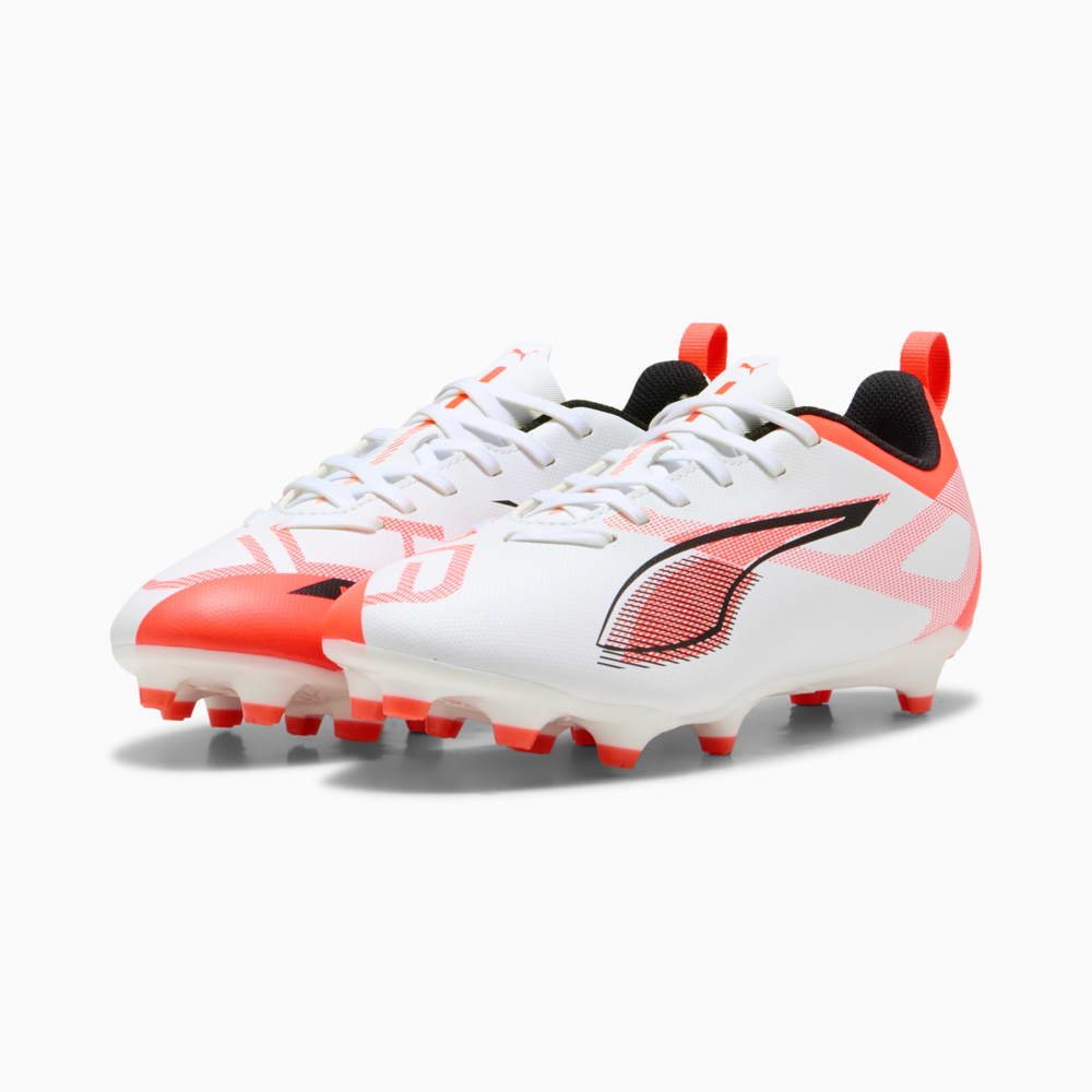 Зображення Puma Бутси ULTRA 5 PLAY FG/AG Football Boots Youth #2: PUMA White-PUMA Black-Glowing Red