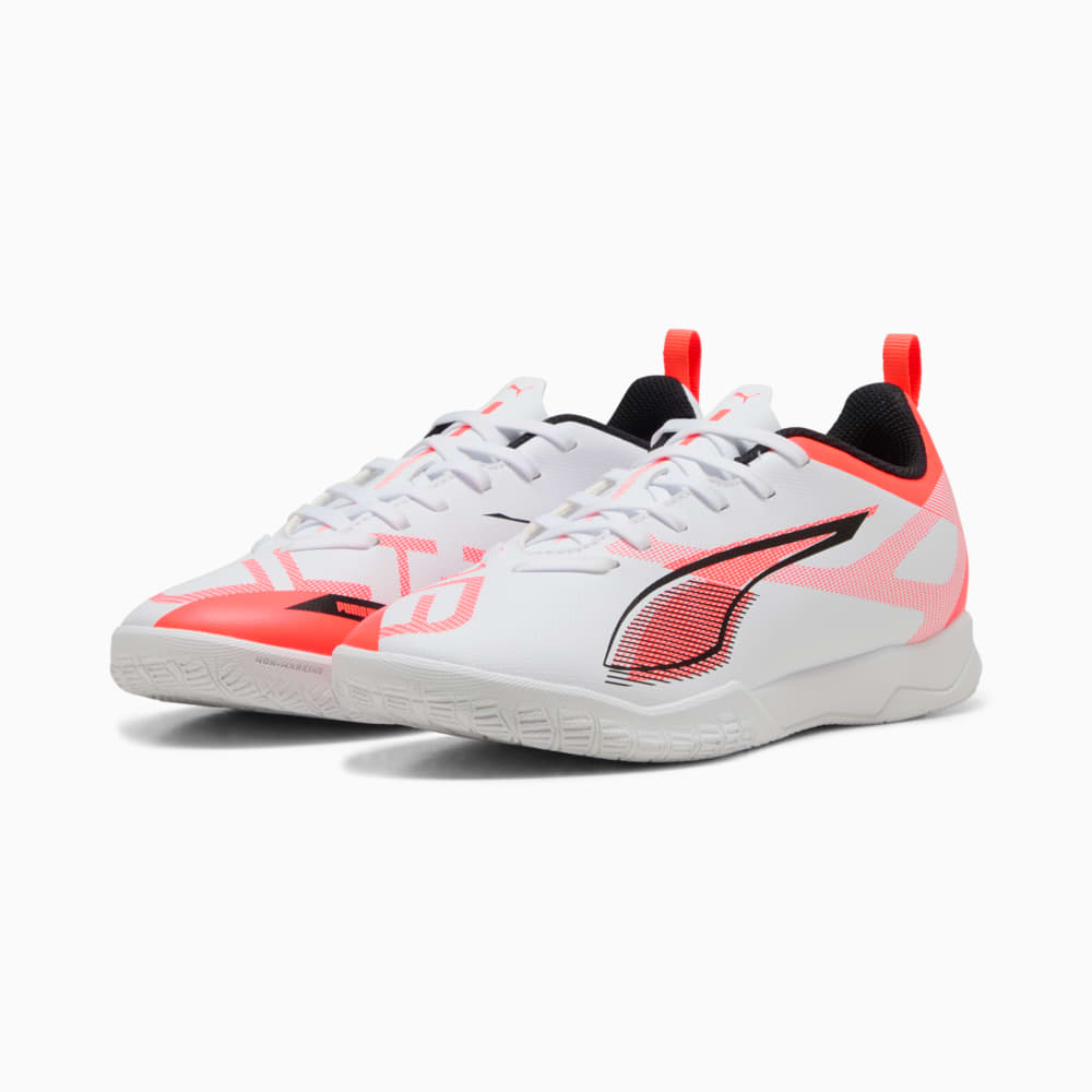 Зображення Puma Бутси ULTRA 5 PLAY IT Futsal Boots Youth #2: PUMA White-PUMA Black-Glowing Red