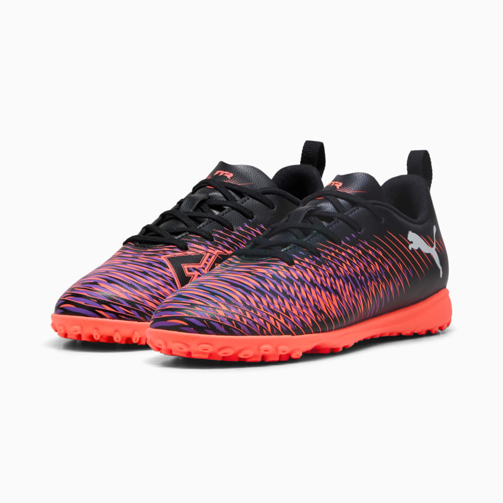 Изображение Puma Бутсы FUTURE 8 PLAY TT Football Boots Youth #2: PUMA Black-PUMA White-Glowing Red