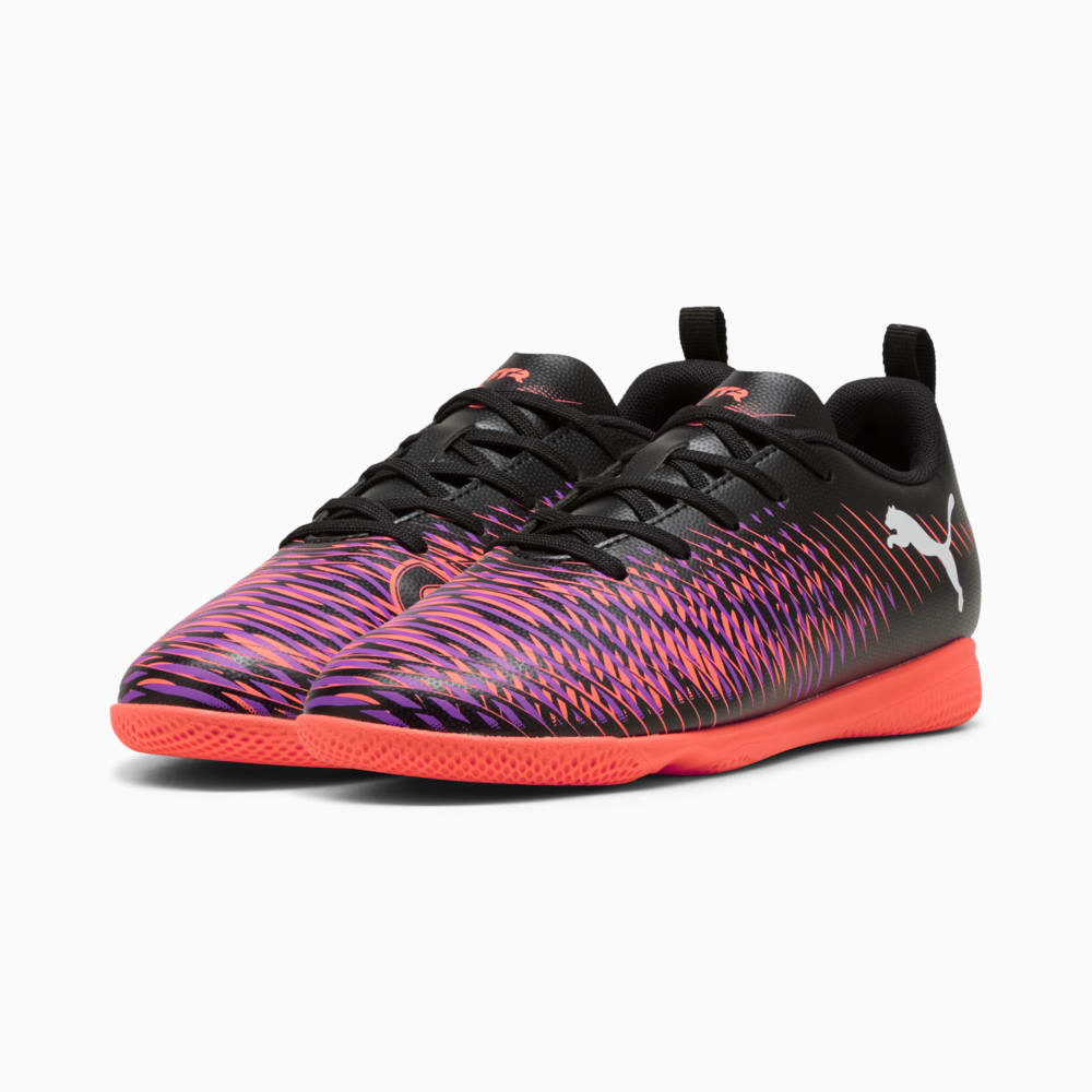 Изображение Puma Бутсы для футзала FUTURE 8 PLAY IT Futsal Boots Youth #2: PUMA Black-PUMA White-Glowing Red