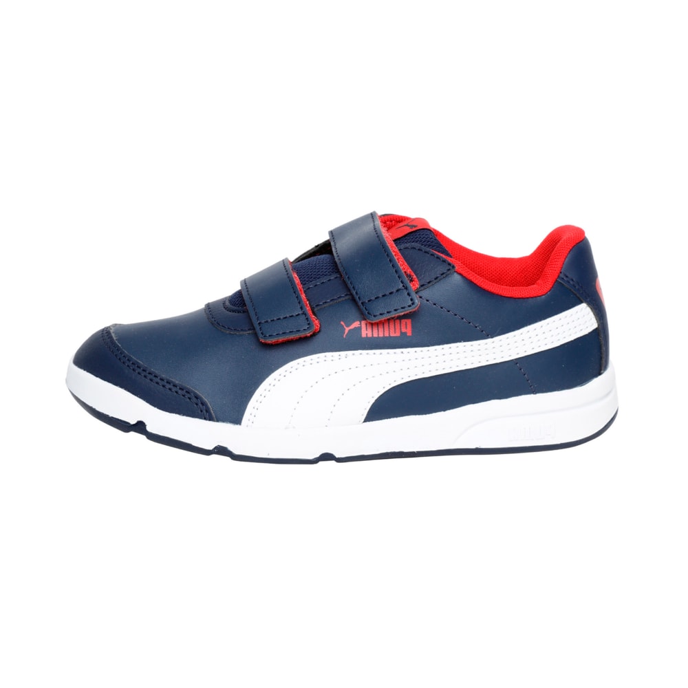 Изображение Puma Детские кроссовки Stepfleex 2 SL V PS #1: Peacoat-Puma White-Flame Scarlet