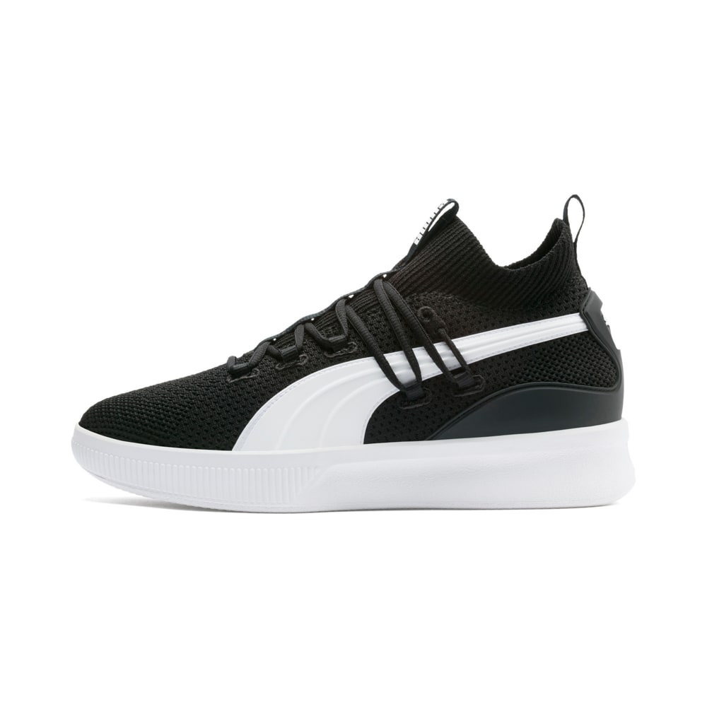 Puma clyde clearance court white pink