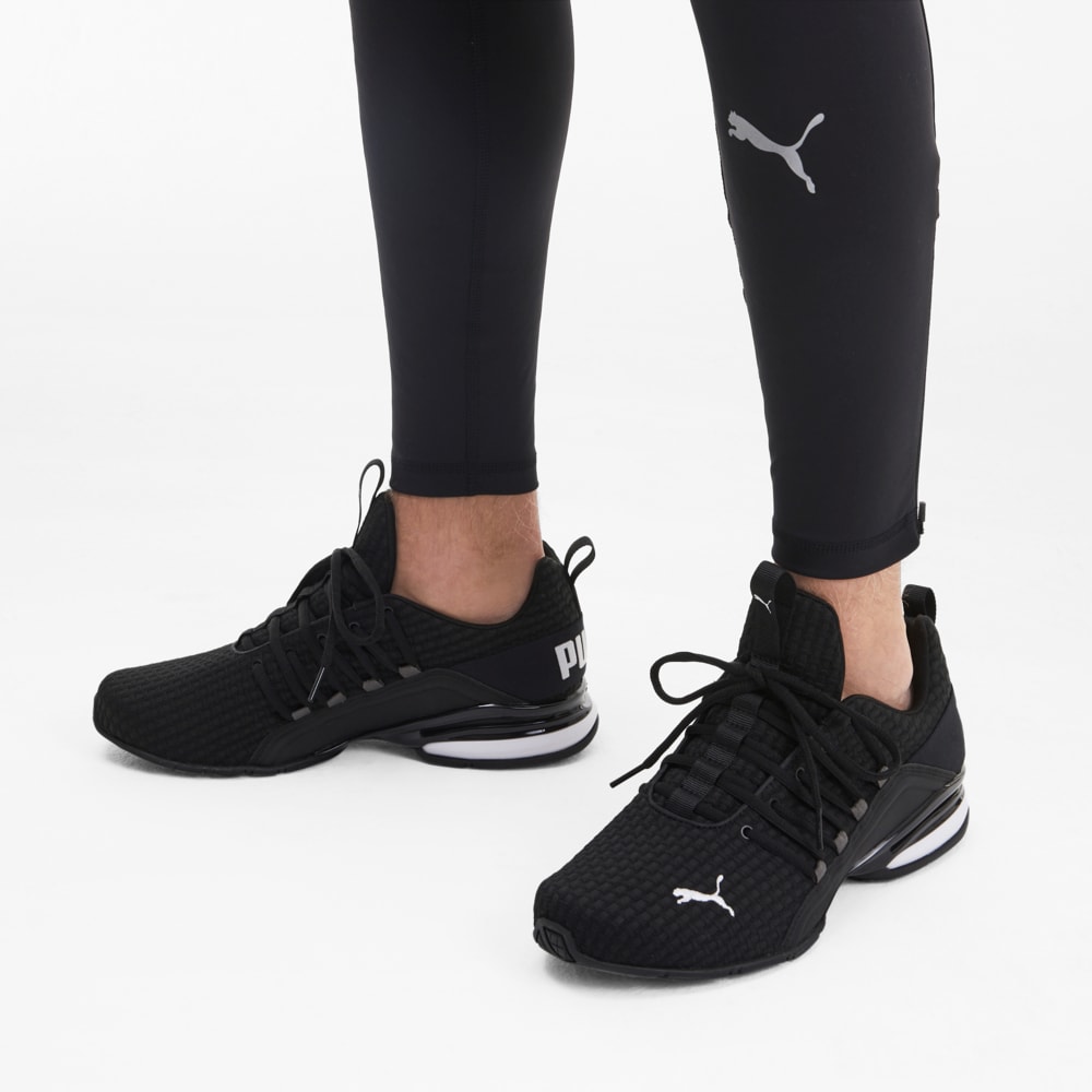 Изображение Puma Кроссовки Axelion Block Men's Running Shoes #2: Puma Black-Puma White