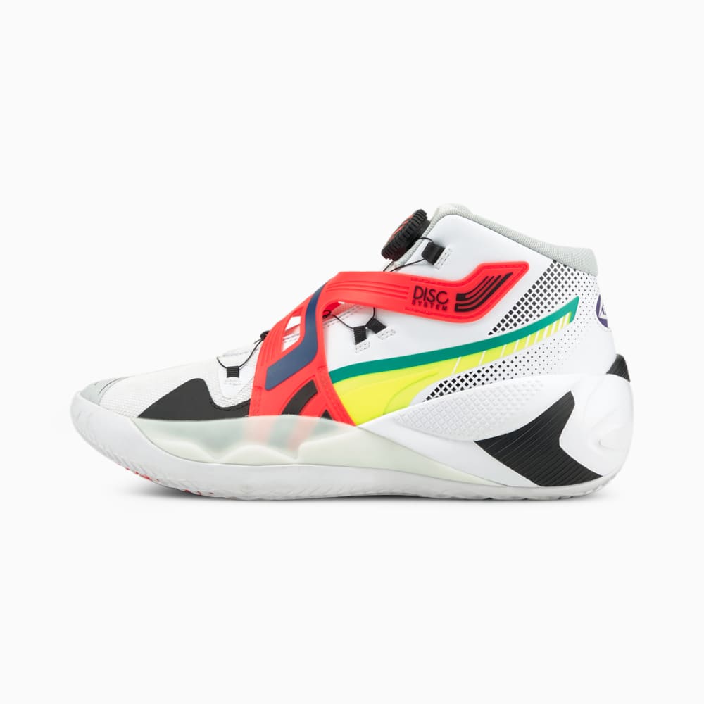 Зображення Puma Кросівки Disc Rebirth Basketball Shoes #1: Puma White-Yellow Alert