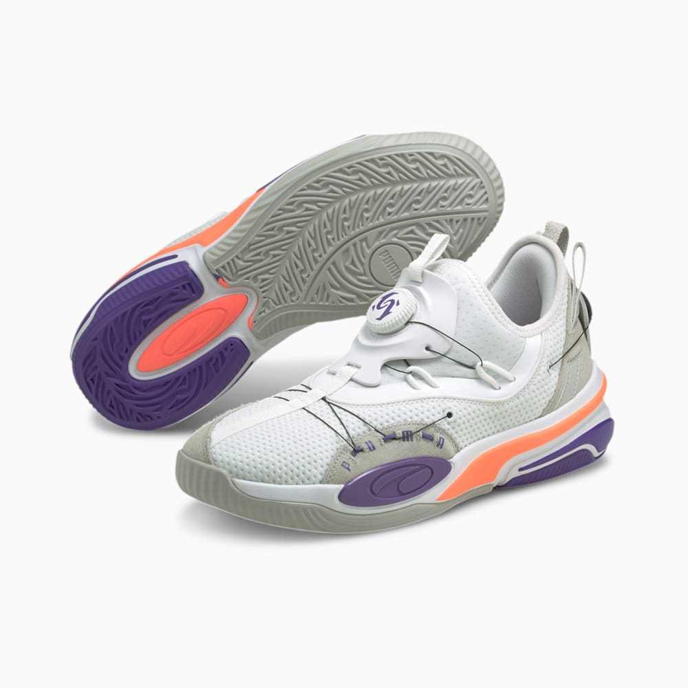 Double Disc Basketball Shoes 20 White Puma White Ultra Violet Puma 194277 01