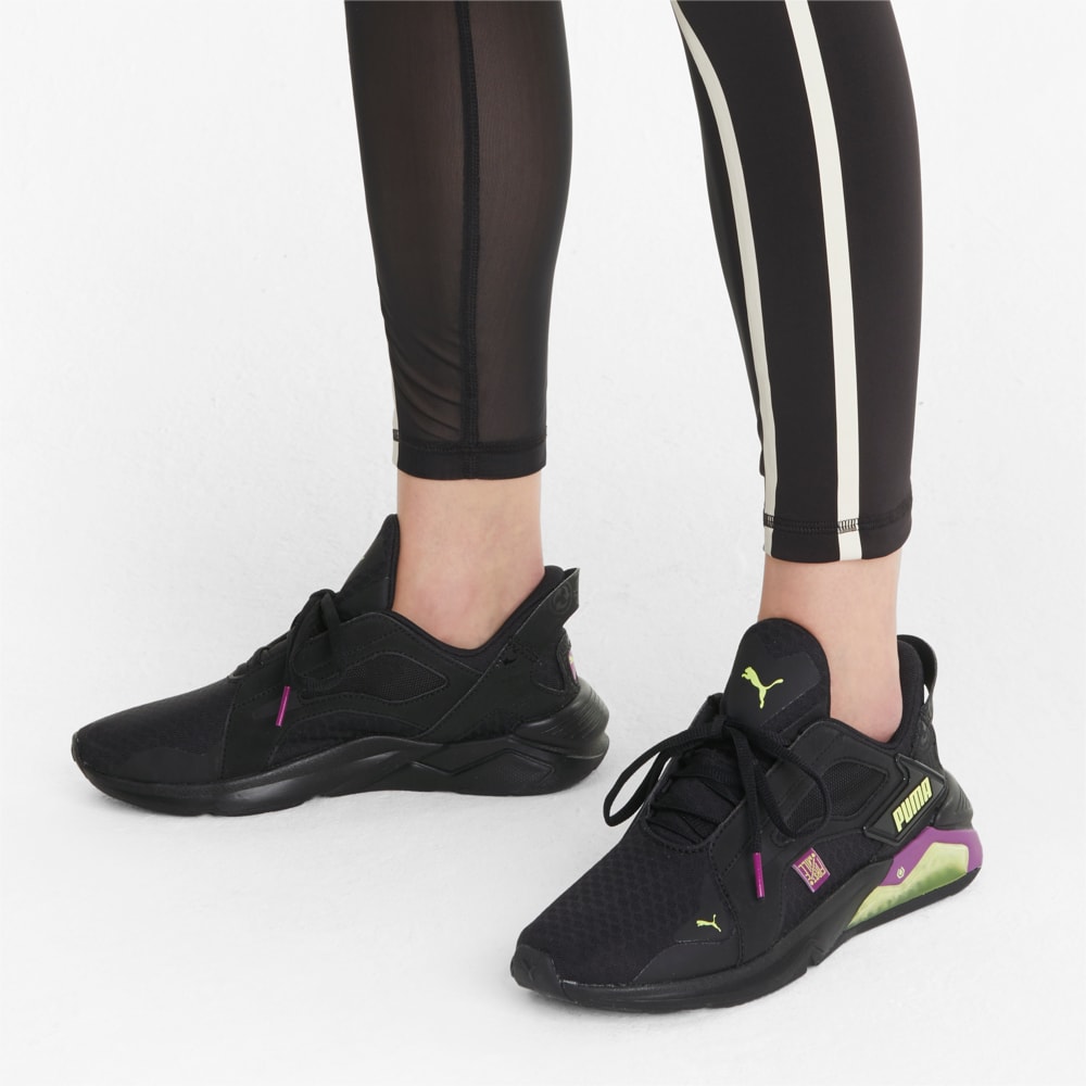 Зображення Puma Кросівки PUMA x FIRST MILE LQDCELL Method Women's Training Shoes #2: Puma Black-Byzantium-SOFT FLUO YELLOW