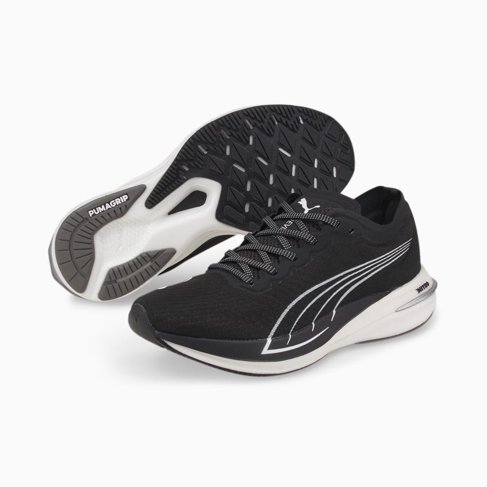 Изображение Puma Кроссовки DEVIATE NITRO Women's Running Shoes #2: Puma Black-Puma White