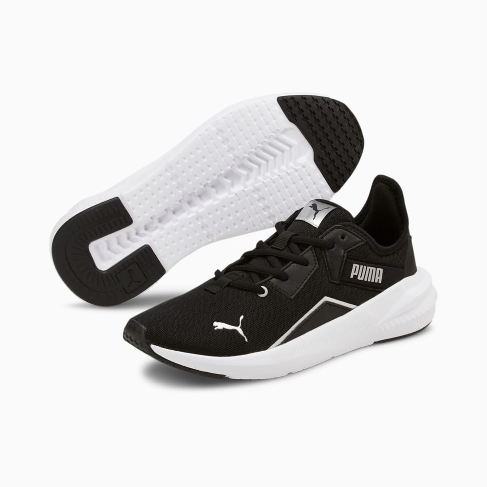 Зображення Puma Кросівки Platinum UNTMD Women's Training Shoes #2: Black-White-Metallic Silver