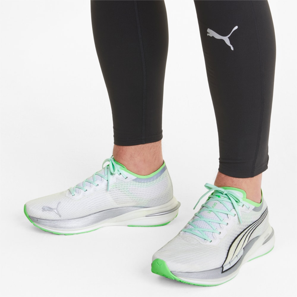 Зображення Puma Кросівки Deviate Nitro COOLadapt Men’s Running Shoes #2: Puma White-Elektro Green-Puma Silver