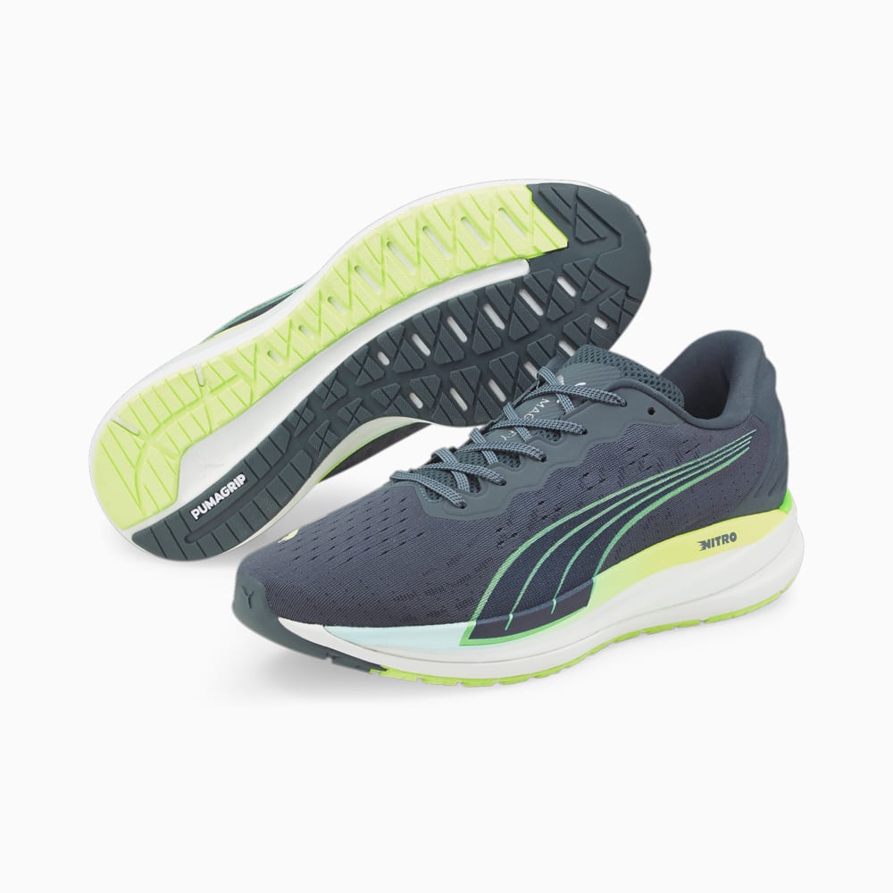 Puma gray and clearance blue running shoes
