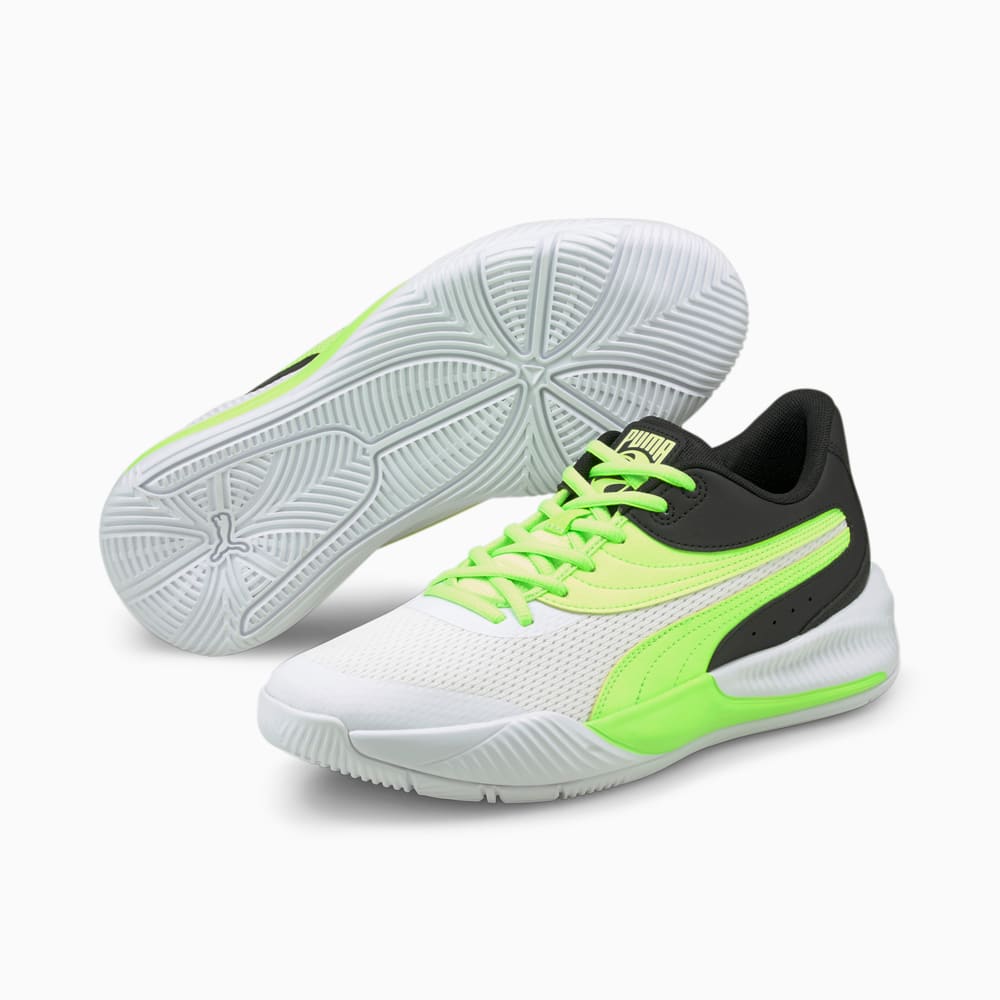 

PUMA - Кроссовки Triple Basketball Shoes – Puma White-Green Glare –, Белый