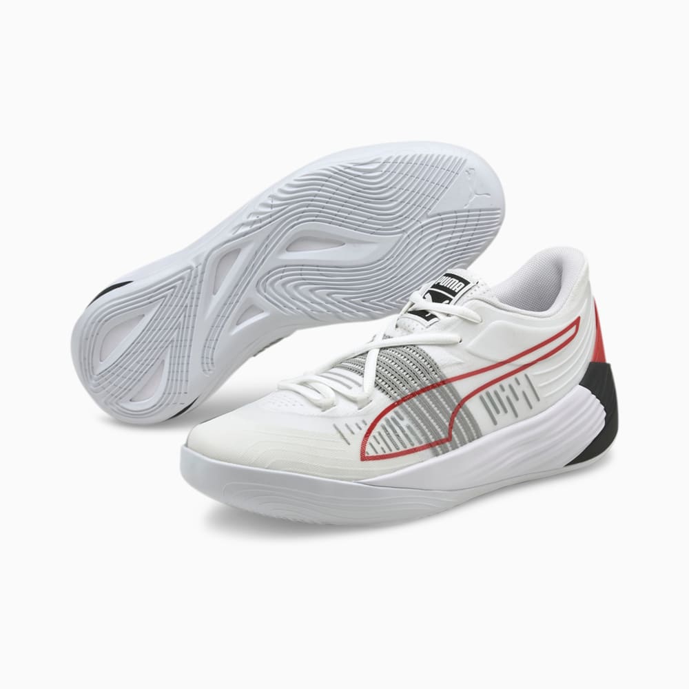 Изображение Puma Кроссовки Fusion Nitro Basketball Shoes #2: Puma White-High Risk Red