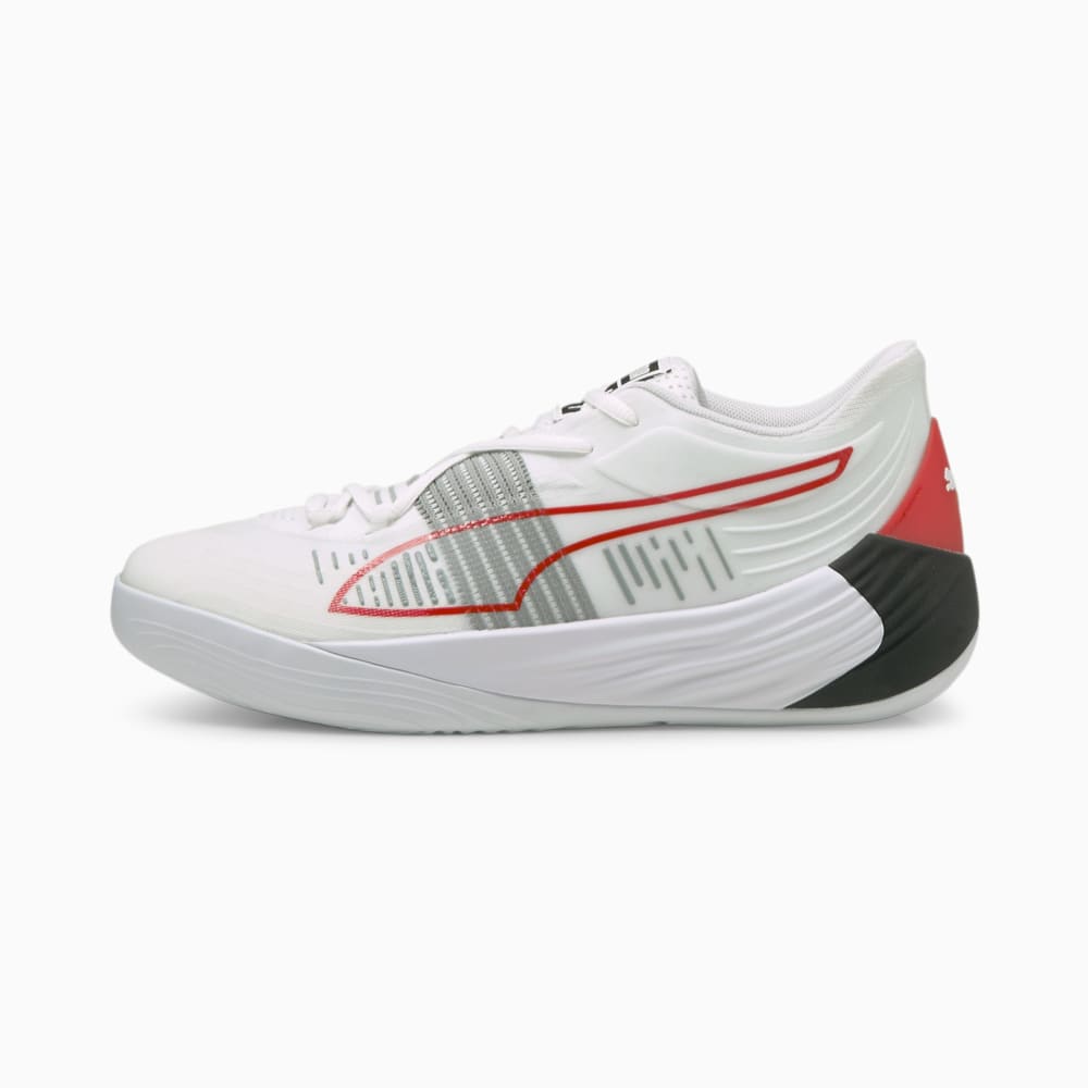 Зображення Puma Кросівки Fusion Nitro Basketball Shoes #1: Puma White-High Risk Red