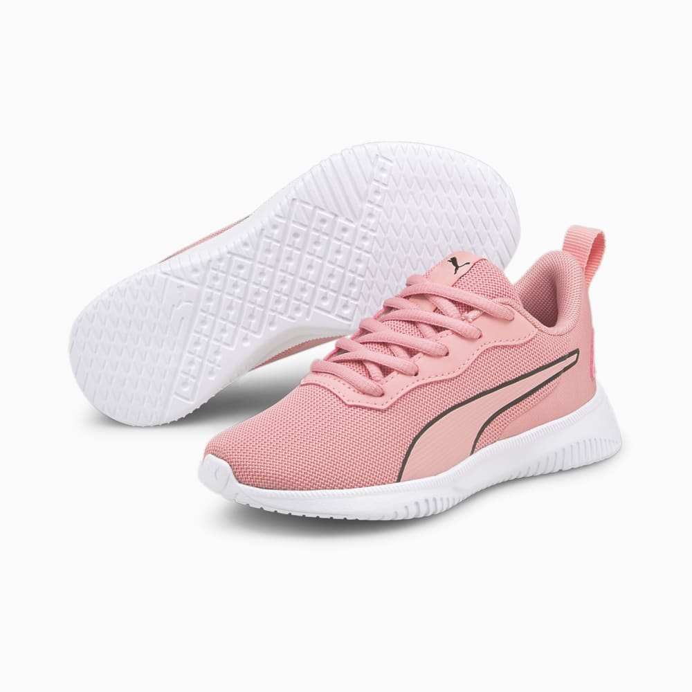 Изображение Puma Детские кроссовки Flyer Flex Kids' Trainers #2: Puma White-Puma Black-Peony