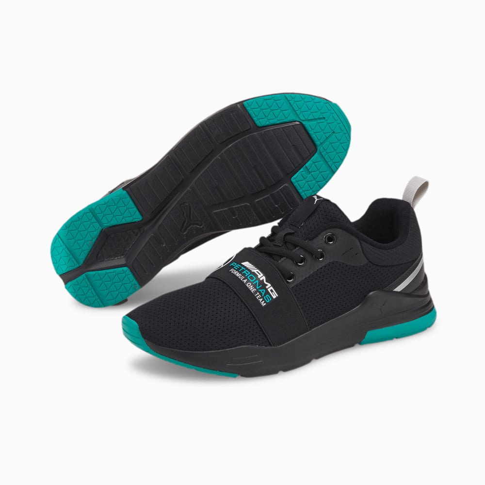 Зображення Puma Кросівки Mercedes F1 Wired Run Motorsport Shoes #2: Puma Black-Spectra Green