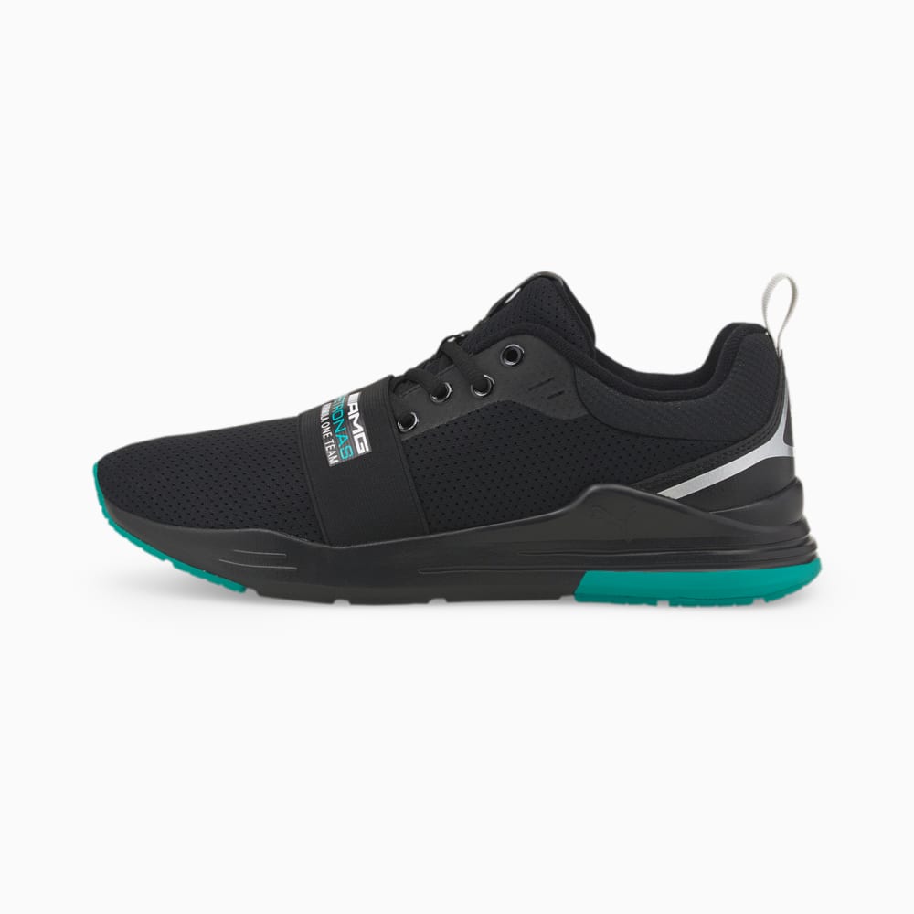 Зображення Puma Кросівки Mercedes F1 Wired Run Motorsport Shoes #1: Puma Black-Spectra Green