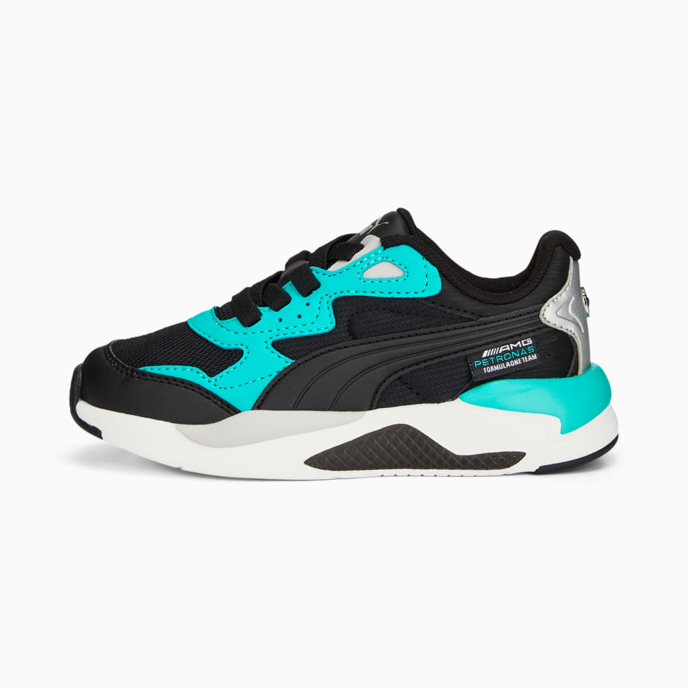 Зображення Puma Дитячі кросівки Mercedes F1 X-Ray Speed AC Kids' Motorsport Shoes #1: PUMA Black-Spectra Green-PUMA Silver