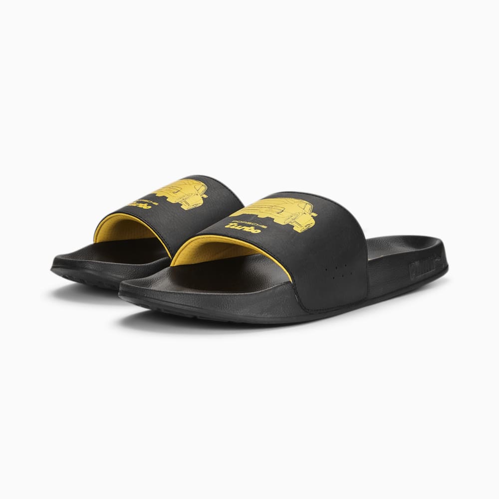 Изображение Puma Шлепанцы Porsche Legacy Leadcat 2.0 Slides #2: Puma Black-Lemon Chrome