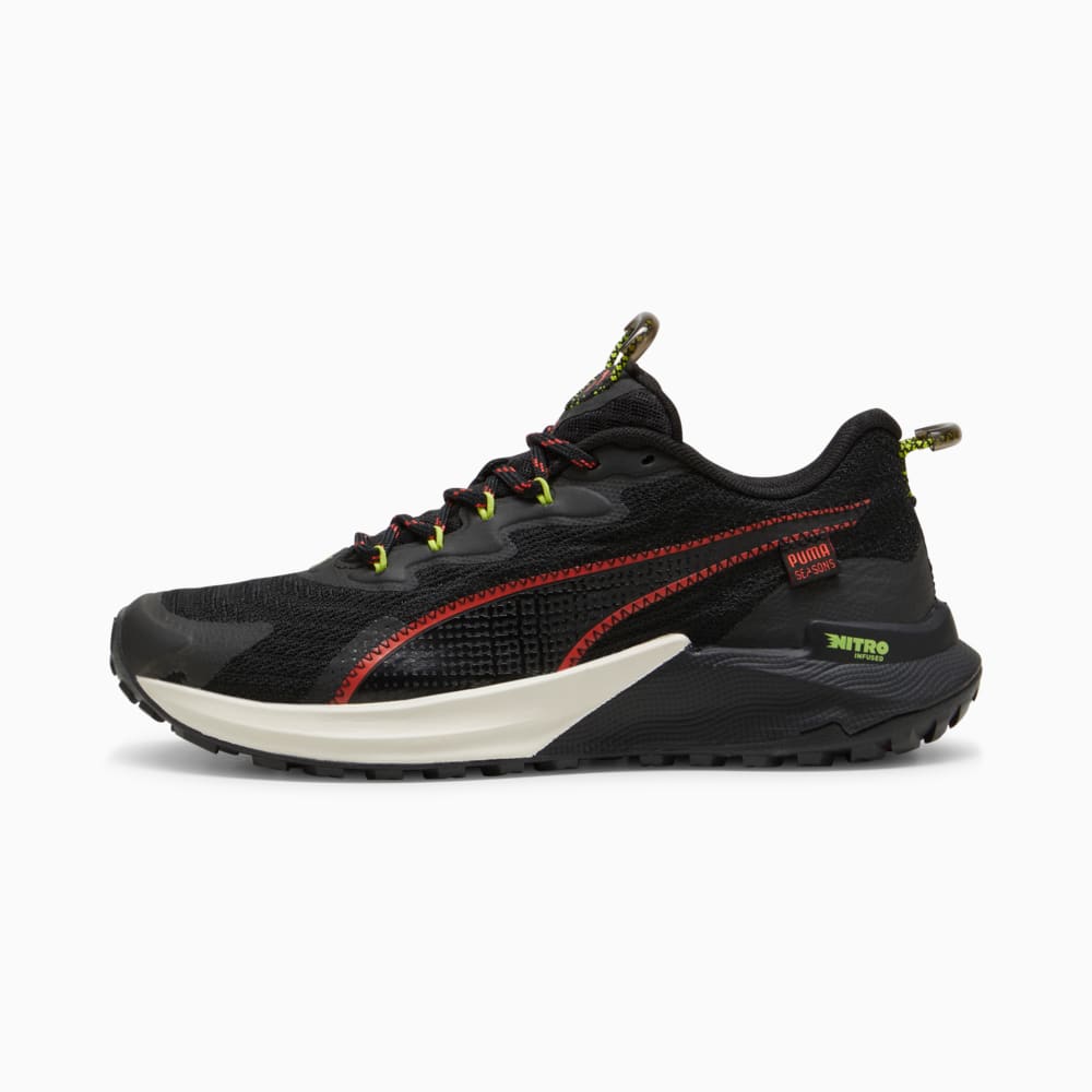 Зображення Puma Кросівки Fast-Trac NITRO 2 Women's Trail Running Shoes #1: PUMA Black-Active Red-Lime Pow