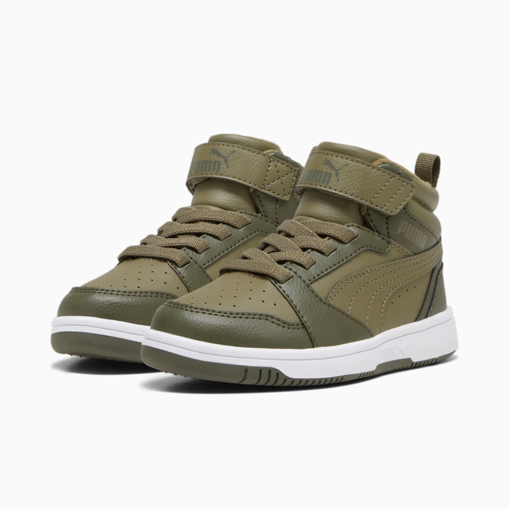 Зображення Puma Дитячі кросівки Rebound V6 Mid WTR Kids’ Sneakers #2: PUMA Olive-PUMA White