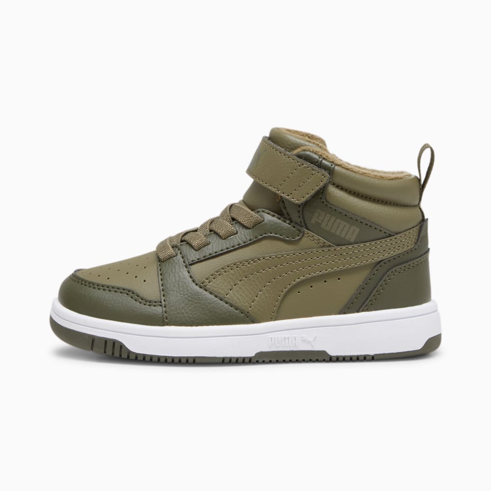 Изображение Puma Детские кроссовки Rebound V6 Mid WTR Kids’ Sneakers #1: PUMA Olive-PUMA White