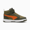 Изображение Puma Детские кроссовки Rebound V6 Mid WTR Kids’ Sneakers #5: Dark Olive-Maple Syrup-PUMA Olive