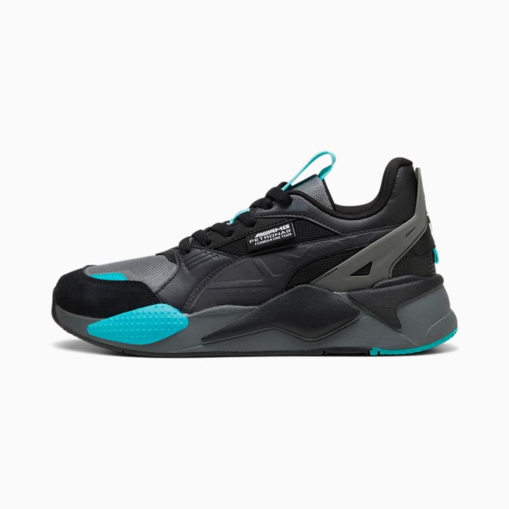 Зображення Puma Кросівки Mercedes AMG-Petronas F1® RS-X Unisex Sneakers #1: PUMA Black-Flat Medium Gray-Sheen Green