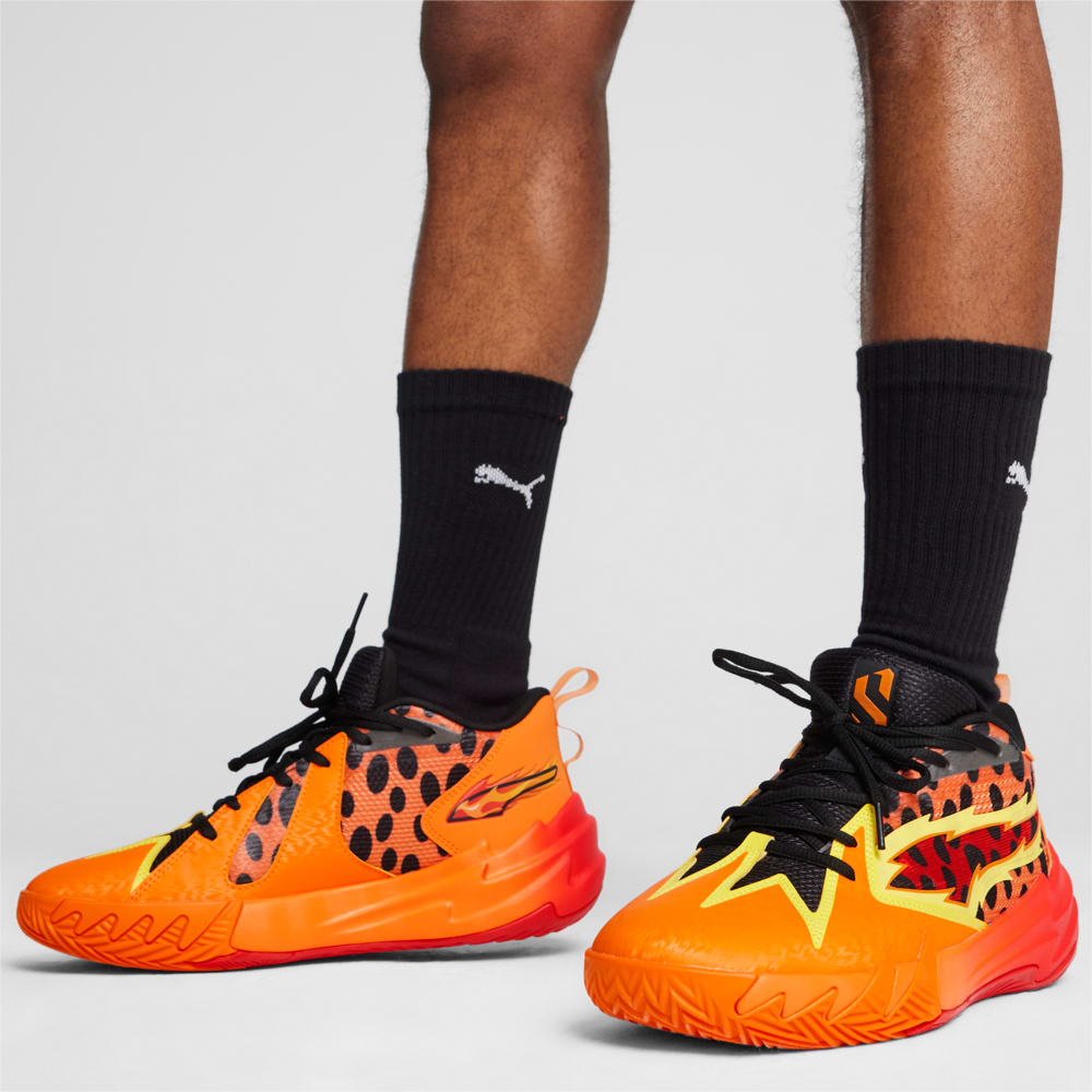 Изображение Puma Кроссовки PUMA HOOPS x CHEETOS Scoot Zeros Basketball Shoes #2: For All Time Red-Rickie Orange-Yellow Blaze-PUMA Black