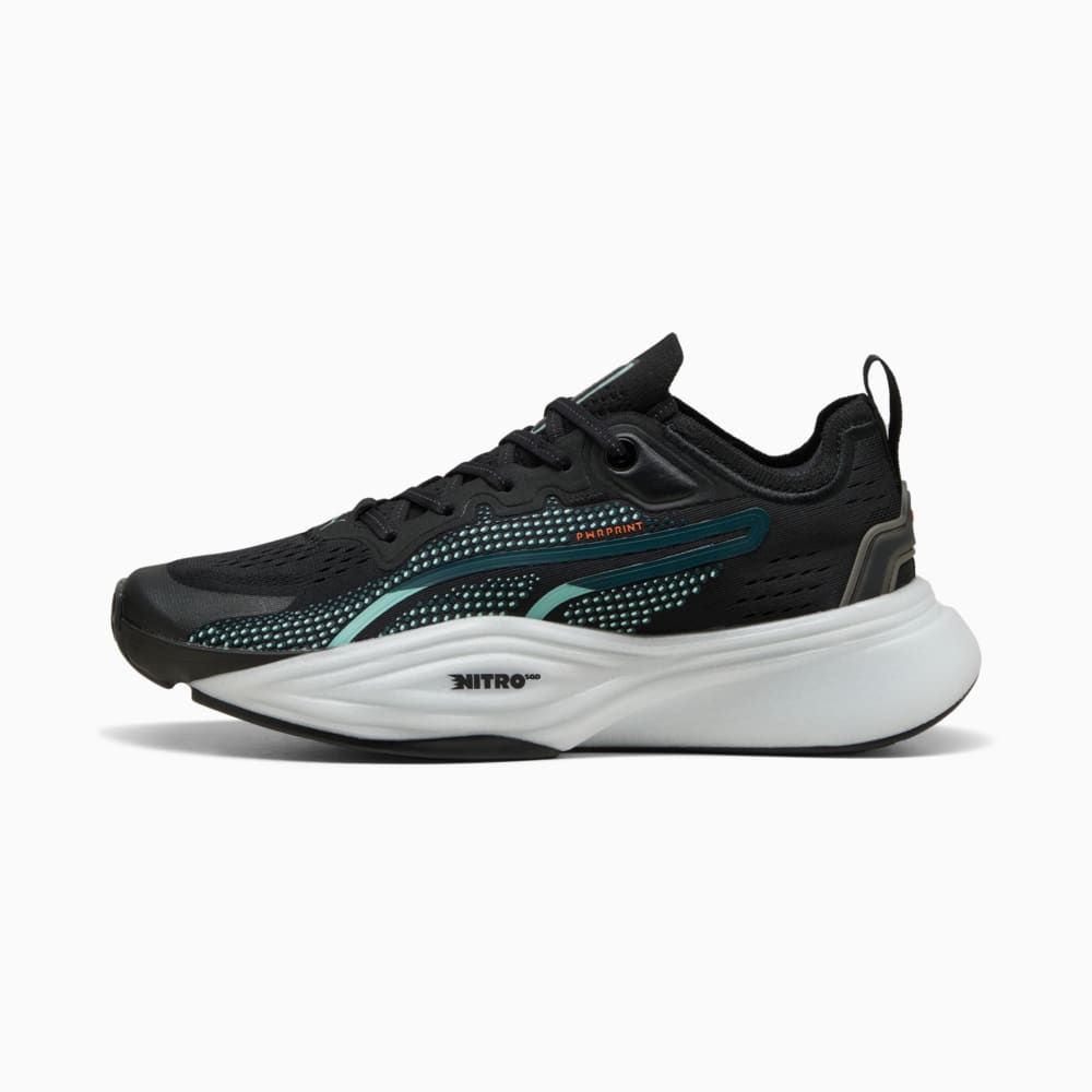 Зображення Puma Кросівки PWR NITRO™ SQD 2 Training Shoes #1: PUMA Black-Light Moss-Green Terrain-Orange Glo