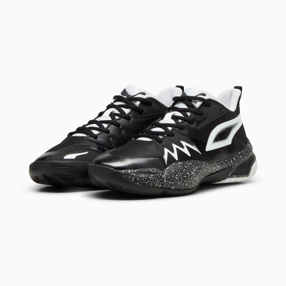 Genetics Speckle Basketball Shoes Unisex Puma Black Puma White Puma 310405 02