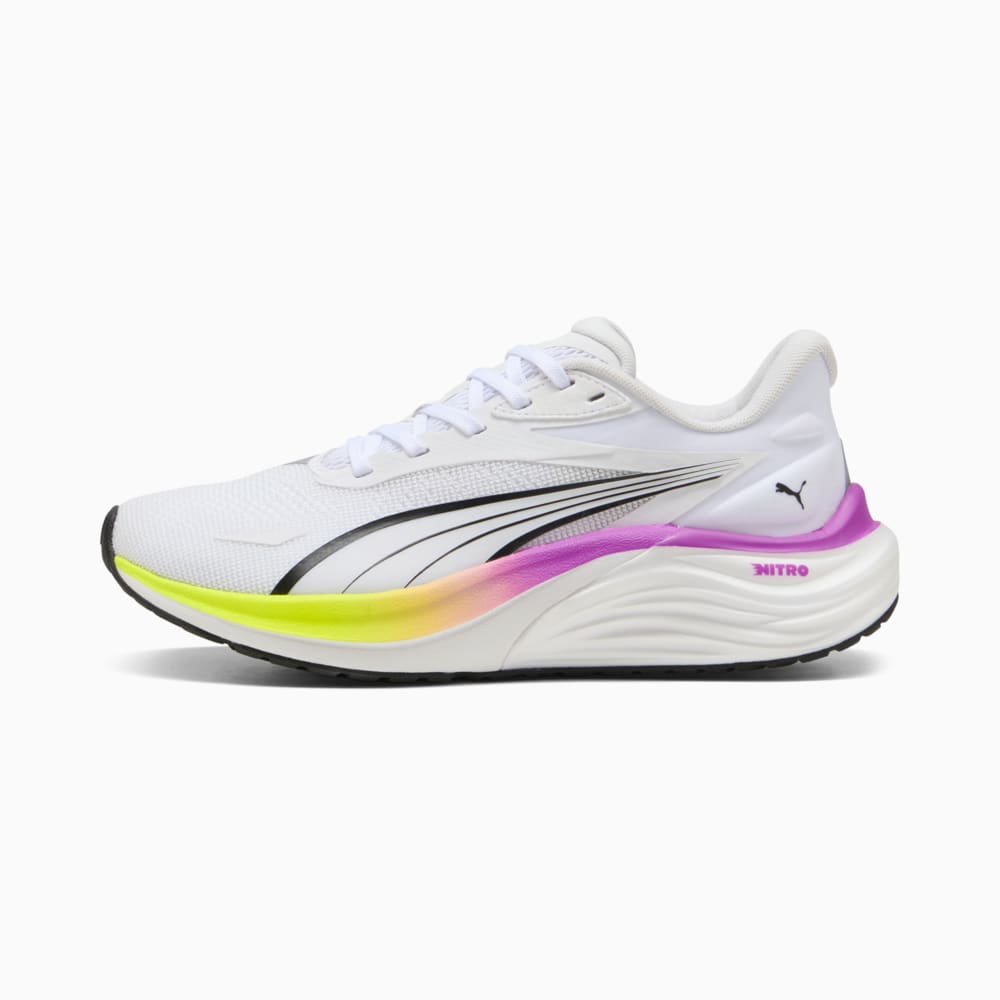 Изображение Puma Кроссовки Electrify NITRO™ 4 Running Shoes Women #1: PUMA White-Yellow Alert-Pure Magenta