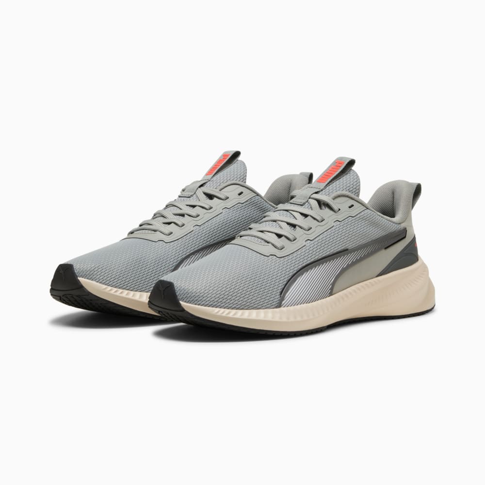 Изображение Puma Кроссовки Flyer Lite 3 Running Shoes #2: Alpine Snow-Flat Light Gray-PUMA Black-Glowing Red