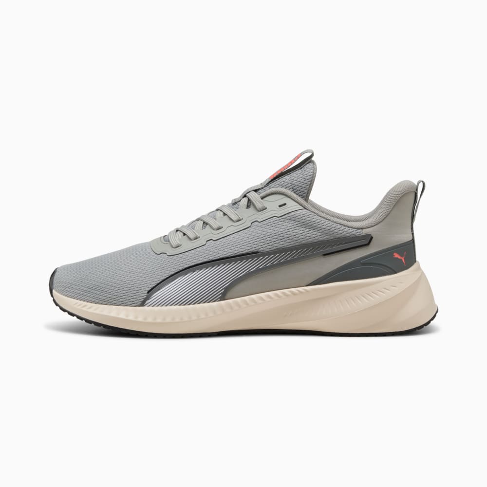 Изображение Puma Кроссовки Flyer Lite 3 Running Shoes #1: Alpine Snow-Flat Light Gray-PUMA Black-Glowing Red