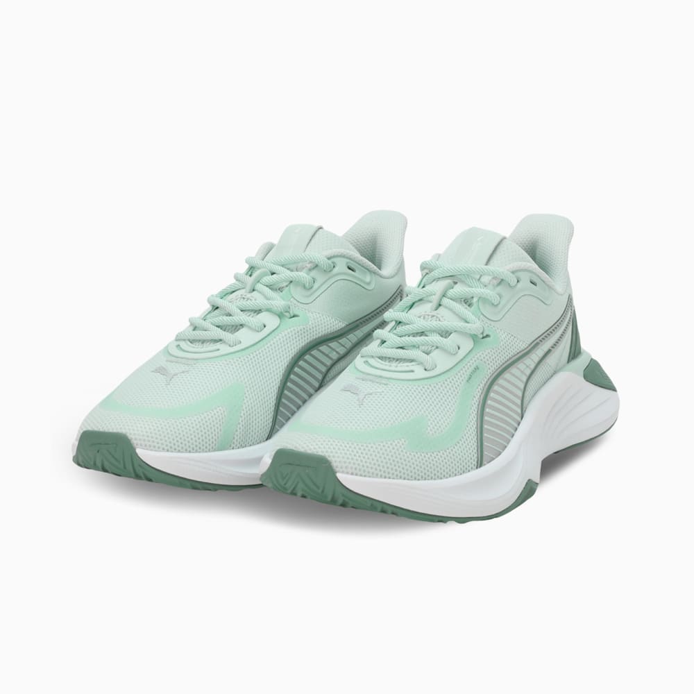 Изображение Puma Кроссовки PWR Hybrid Lace Pack Training Shoes Women #2: Peaceful Blue-Green Moon-PUMA White
