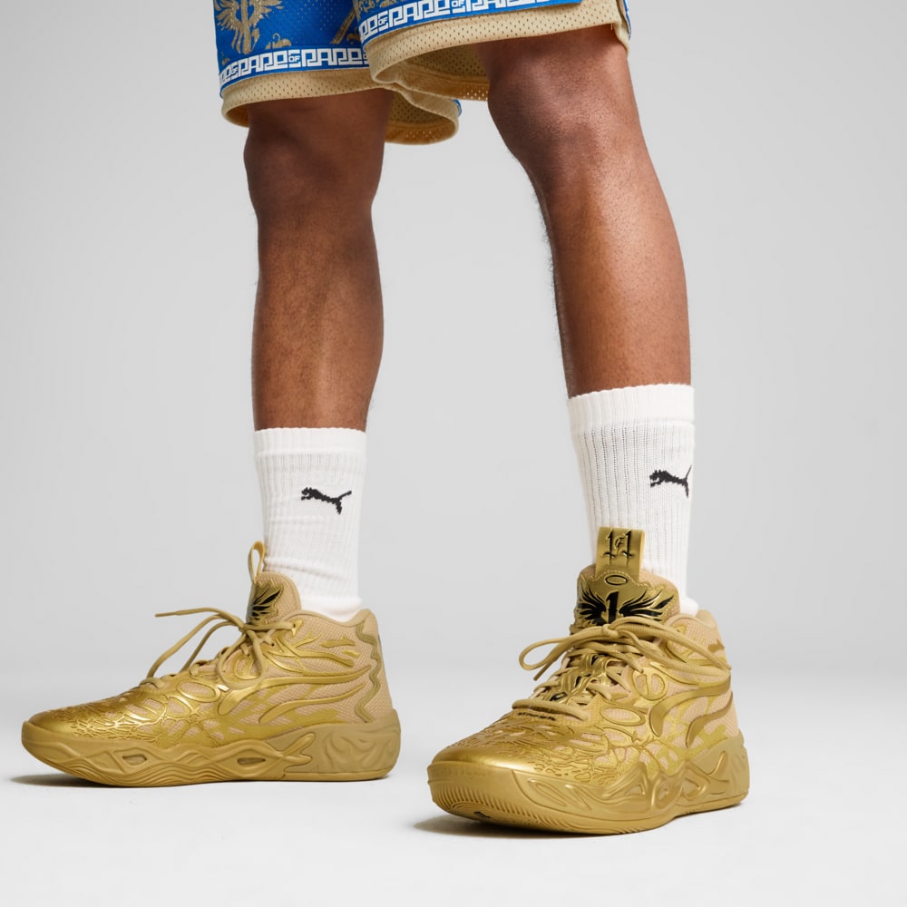 Изображение Puma Кроссовки MB.04 Golden Child Basketball Shoes Unisex #2: PUMA Gold-Matte Puma Gold-PUMA Black
