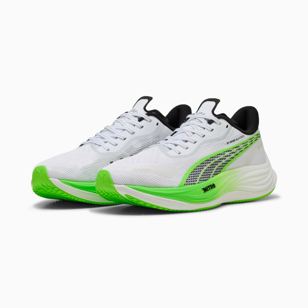 Зображення Puma Кросівки PUMA x HYROX Velocity NITRO™ 3 Running Shoes Men #2: Puma White-Green Glare