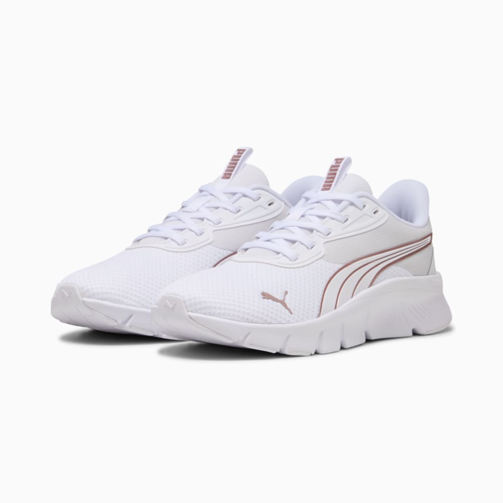 Изображение Puma Кроссовки Flexfocus Lite Modern Woven Running Shoes #2: Puma White-Rose Gold
