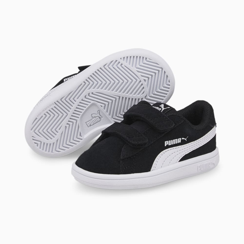 

PUMA - Детские кеды Smash v2 Suede Babies’ Tennis Trainers – Puma Black-Puma White –, Черный