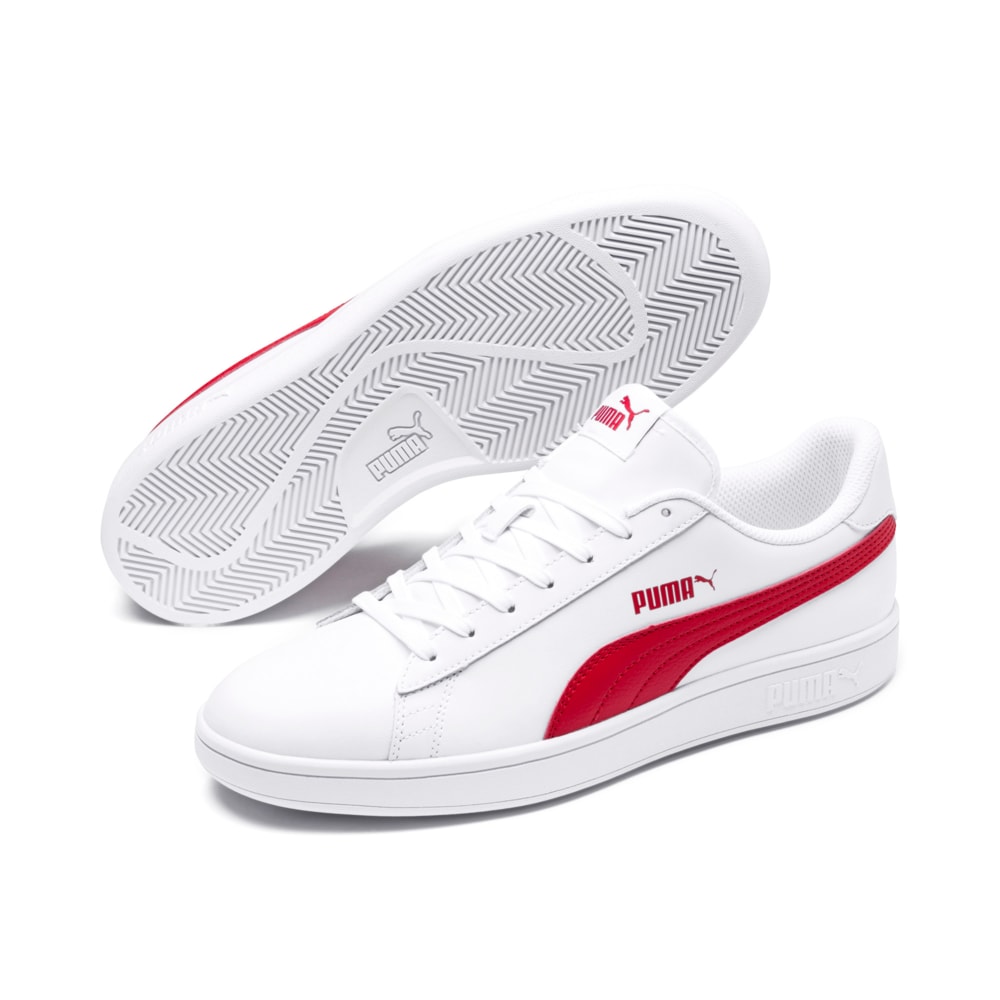 Изображение Puma Кеды Puma Smash v2 L #2: Puma White-High Risk Red-Gray Violet