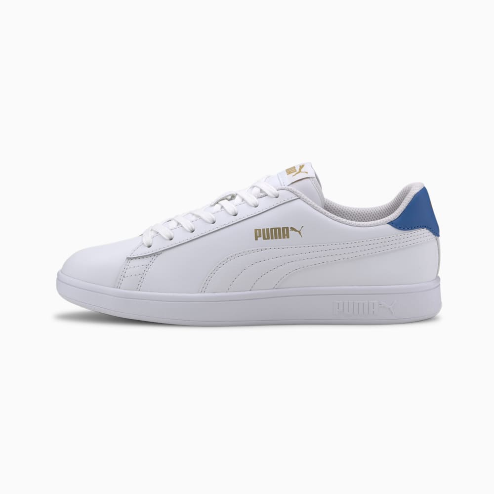 Зображення Puma Кеди Puma Smash v2 L #1: Puma White-Palace Blue-Puma Team Gold