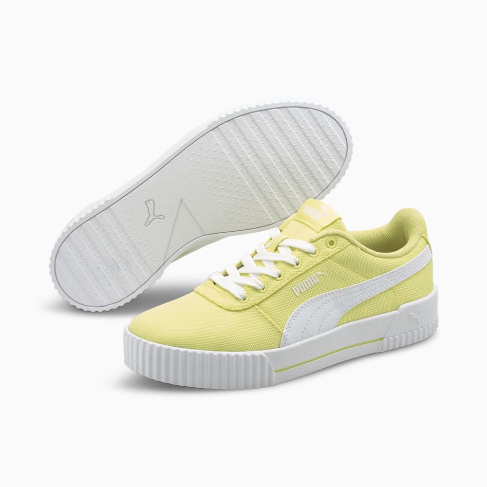 Изображение Puma Кеды Carina Canvas Women's Trainers #2: Yellow Pear-Puma White