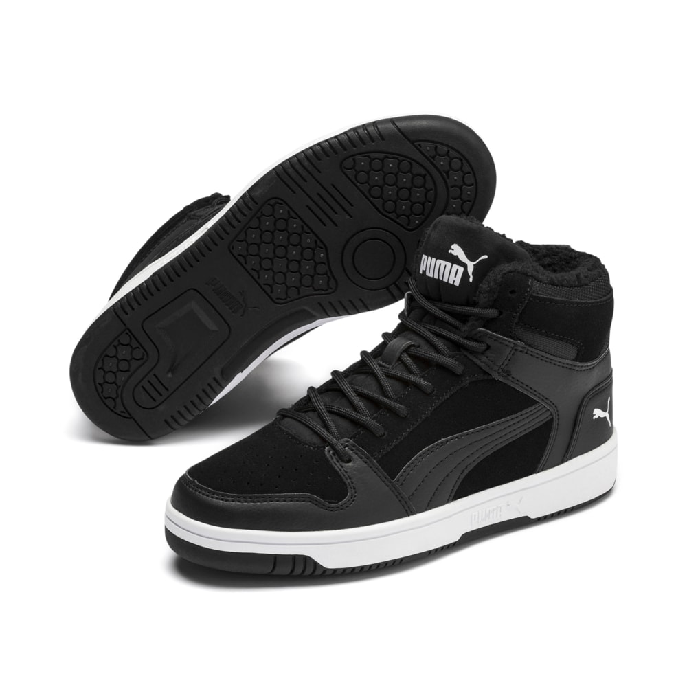 Зображення Puma Дитячі черевики Puma Rebound Layup Fur SD Jr #2: Puma Black-Puma White