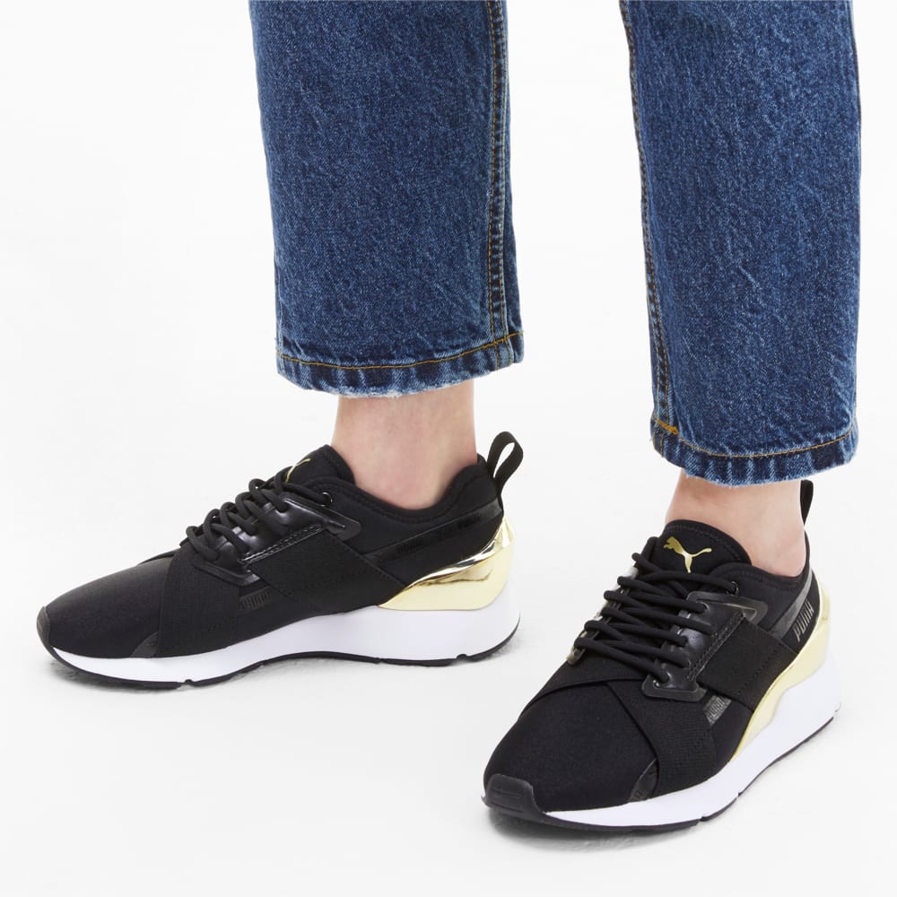 Зображення Puma Кросівки Muse X-2 Metallic Wn's #2: Puma Black-Puma Team Gold