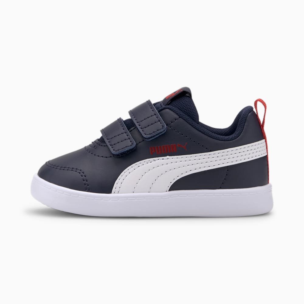 Зображення Puma Дитячі кеди Courtflex V2 Babies’ Trainers #1: peacoat-high risk red