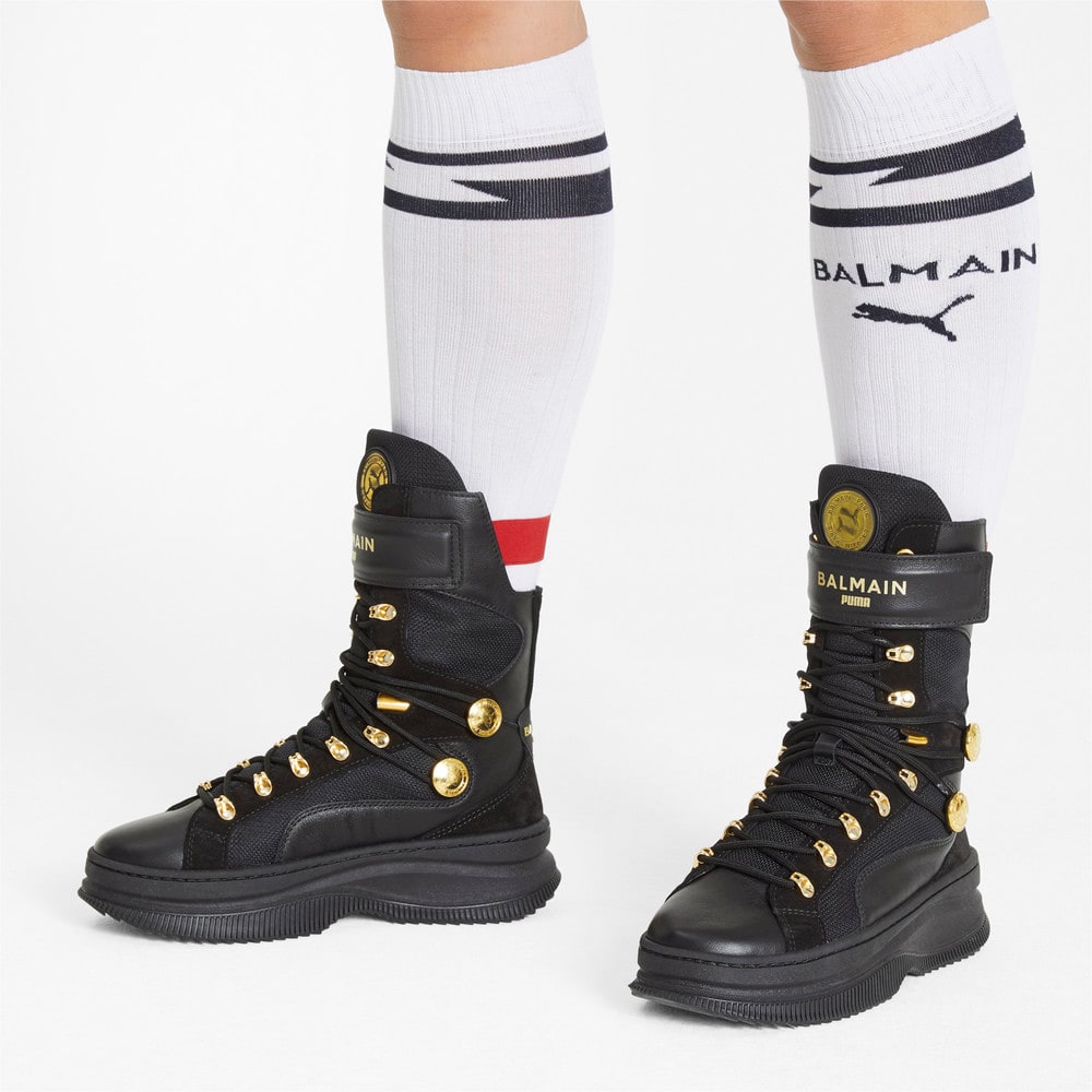 puma x balmain deva kadin bot siyah