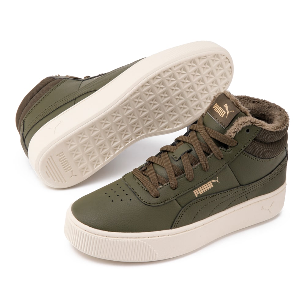 Изображение Puma Кеды Vikky Stacked Mid WTR #2: Olive Night-Whisper White-Puma Team Gold